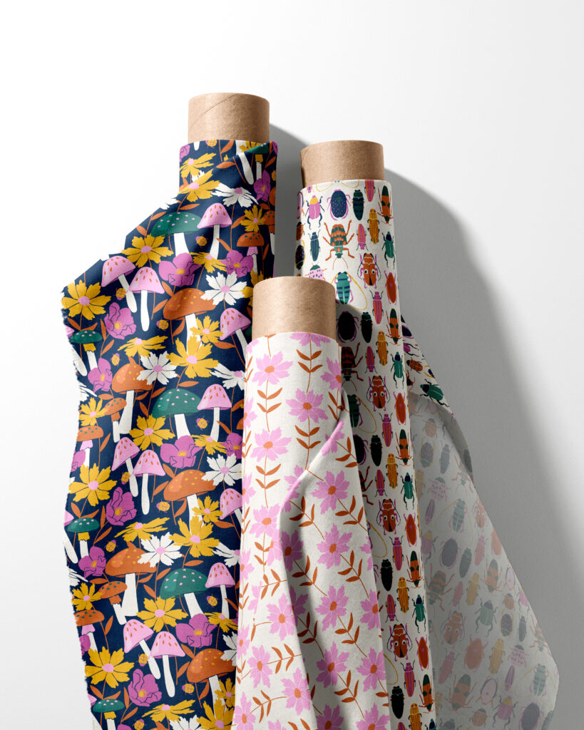 Seamless repeating surface patterns for fabric and wallpaper by Ashes + Ivy Studio.